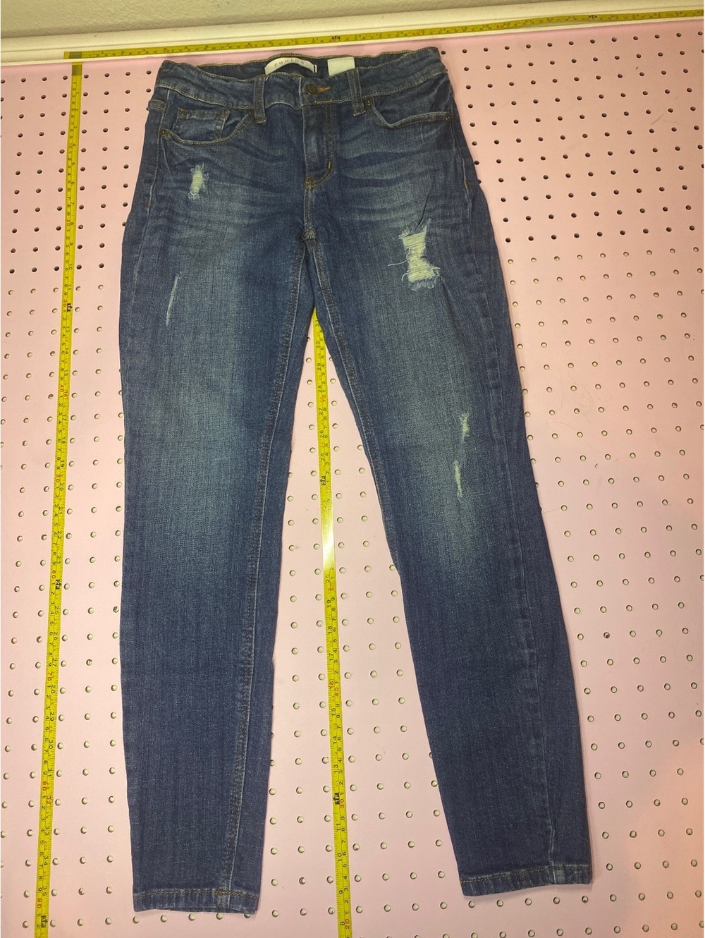 Eunina Ava Low Rise Zipper Skinny Ankle Jeans Size 27